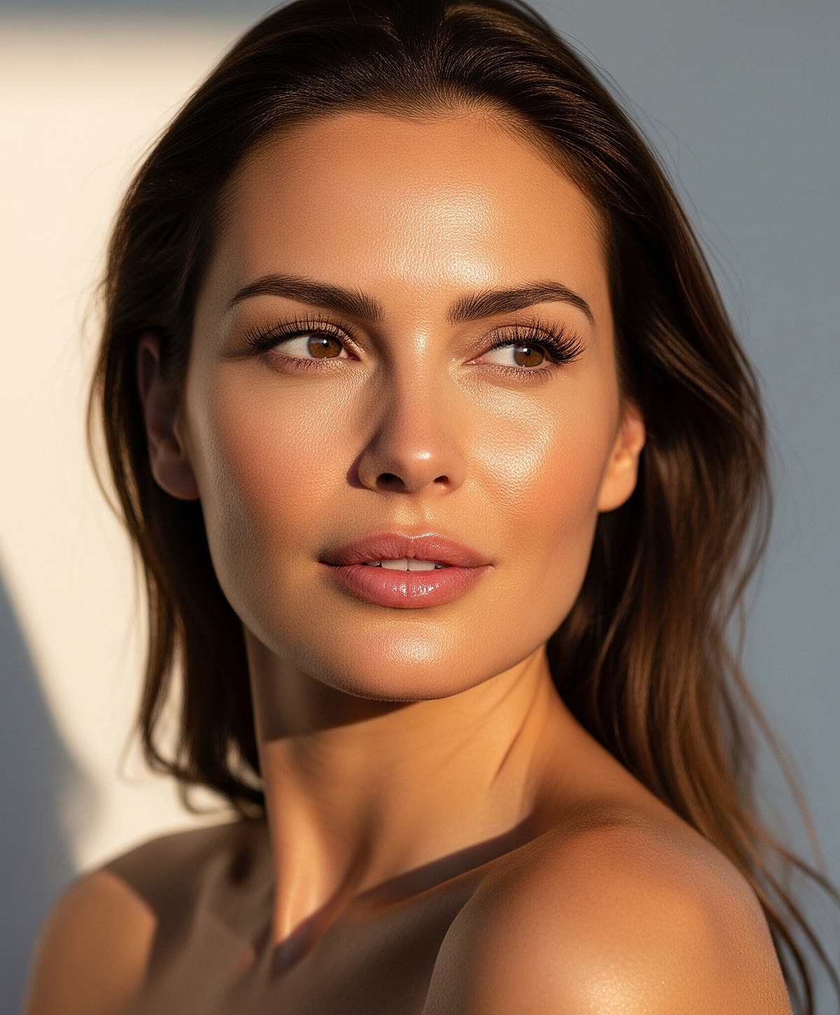 Newport Beach & Rancho Santa Margarita Juvederm model with glowing skin.